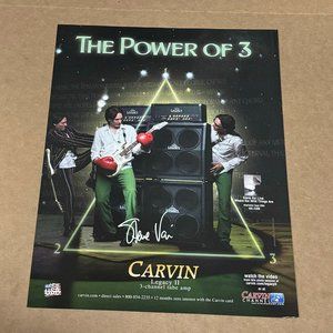 Steve Vai - The Power of 3 - Carvin Amps - 2009 Print Advertisement